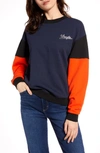 Wrangler High Rib Retro Sweatshirt In Navy