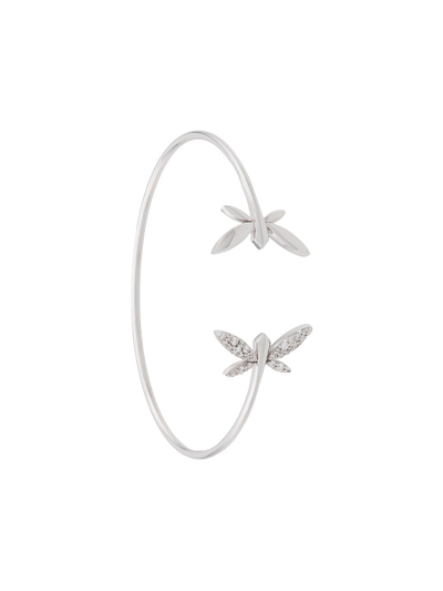 Anapsara 18kt White Gold Dragonfly Diamond Cuff In Rose Gold