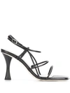 Proenza Schouler Square-toe Leather Sandals In Black