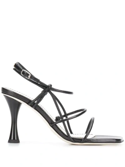 Proenza Schouler Square-toe Leather Sandals In Black