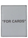 OFF-WHITE SILVER LEATHER CARD HOLDER,OMND005R20G820389110