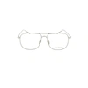 KALEOS KALEOS MEN'S SILVER METAL GLASSES,COSTELLOC002SILVER 57