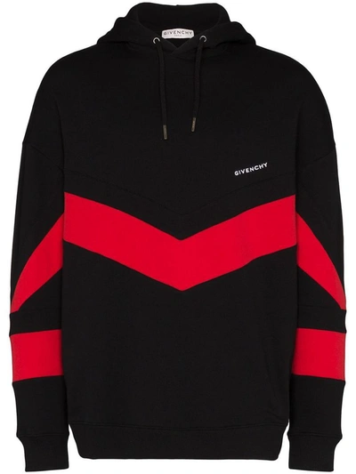 Givenchy Contrast Stripe Hoodie In Black