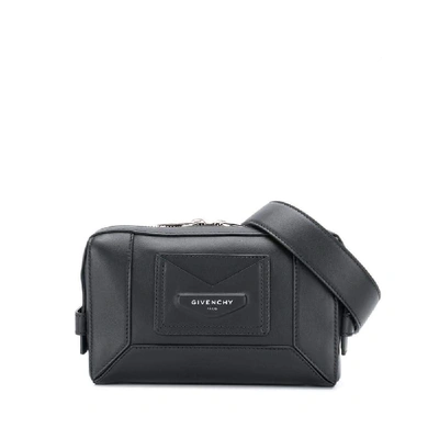 Givenchy Men's Leather Belt Bum Bag Hip Pouch In Black