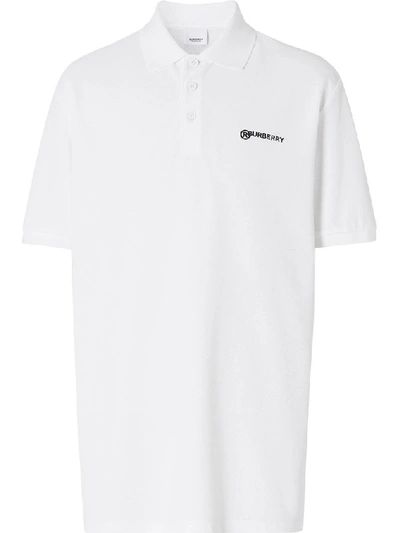 Burberry Men's White Cotton Polo Shirt