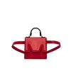 MSGM MSGM WOMEN'S RED LEATHER BELT BAG,2741MDZ41050018 UNI