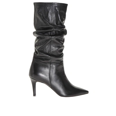 Pinko Black Nappa Leather Mezcal Boot