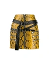 Ben Taverniti Unravel Project Yellow Python Leather Skirt In Yellow