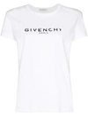 GIVENCHY GIVENCHY WOMEN'S WHITE COTTON T-SHIRT,BW705Z3Z0Y100 S
