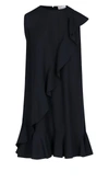 RED VALENTINO RED VALENTINO WOMEN'S BLACK ACETATE DRESS,TR3VAL100F10NO 44