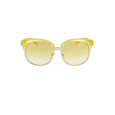 Gucci Women's  Yellow Acetate Sunglasses