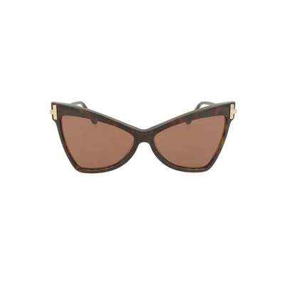 Tom Ford Women's Ft076752e Brown Plastic Sunglasses