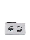 CHIARA FERRAGNI CHIARA FERRAGNI WOMEN'S SILVER POLYAMIDE POUCH,CFPT001SILVER UNI