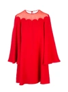 VALENTINO VALENTINO WOMEN'S RED SILK DRESS,TB3VAPW51MM157 40