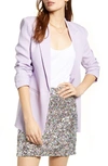 Endless Rose Tailored Single Button Blazer In Lilac