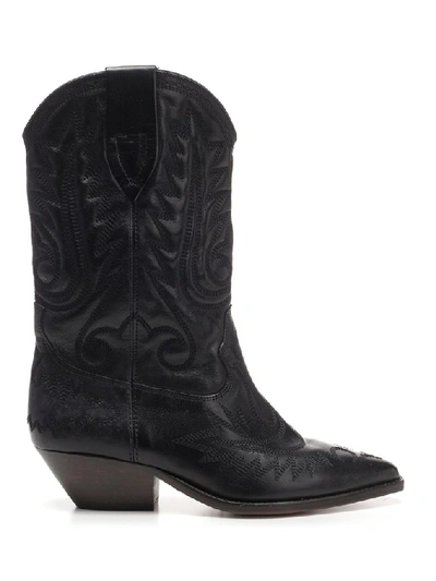 Isabel Marant Duerto Texan Ankle Boots In Nero