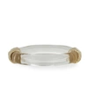 ALEXIS BITTAR CRUMPLED METAL CLASP HINGE BRACELET, CLEAR,PROD228550049