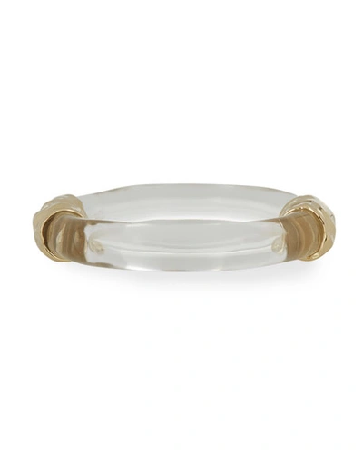 Alexis Bittar Future Antiquity 10k Yellow Goldplated & Lucite Hinge Bracelet In Clear