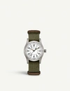 HAMILTON H69439411 KHAKI FIELD MECHANICAL STAINLESS STEEL AND CANVAS WATCH,757-10001-H69439411