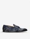 DOUCAL'S DOUCALS MEN'S NAVY MAX FLEXI LEATHER LOAFERS,61567512