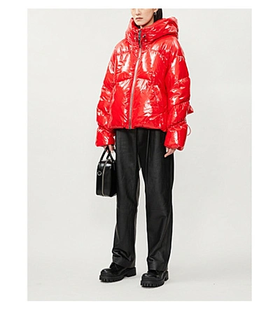 Nicole Benisti Matignon Padded Shell-down Jacket In Rouge