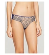 MAISON LEJABY HENNE FLORAL-EMBROIDERED STRETCH-JERSEY BRIEFS