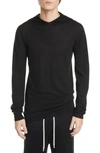 Rick Owens Wool-cashmere Hooded Jumper In Black