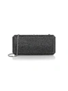 Judith Leiber Slim Rectangle Fullbead Clutch Bag In Hematite