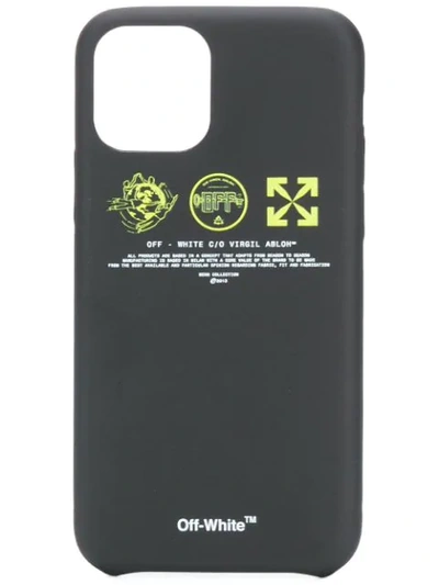 Off-white 黑色 And 黄色 Multi Symbols Iphone 11 手机壳 In Black