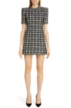 BALMAIN METALLIC TWEED MINIDRESS,TF16138V100