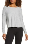 Beyond Yoga Morning Light Crop Tee In Silver Mist