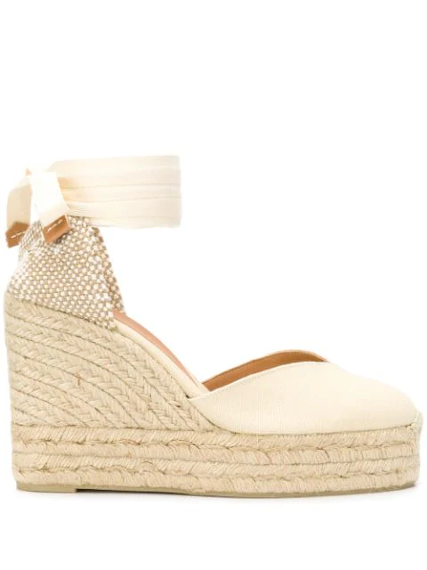castañer chiara 80 canvas wedge espadrilles