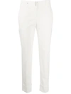 Lorena Antoniazzi Cropped Straight Leg Trousers In White