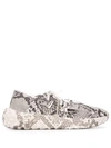 GIUSEPPE ZANOTTI URCHIN SNAKESKIN-EFFECT SNEAKERS