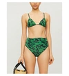 SELF-PORTRAIT Leopard-print bikini top