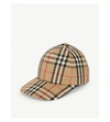BURBERRY Logo-embellished vintage check-print cotton-blend baseball cap