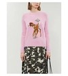 Miu Miu X Disney Bambi-intarsia Wool Jumper In Pink