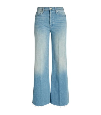 Mother The Tomcat Roller High-rise Wide-leg Fray Hem Jeans In Power Trip