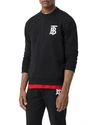 Burberry Black Tb Monogram Atherton Long Sleeve T-shirt In Black
