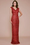 TADASHI SHOJI LEANG SEQUIN EMBROIDERED GOWN,TS20G995L-6