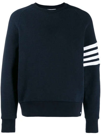 Thom Browne 4-bar Raglan-sleeve Sweatshirt In Blue