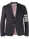 Thom Browne 4-bar Wool Blazer In Blue