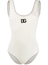 DOLCE & GABBANA EMBROIDERED DG SWIMSUIT