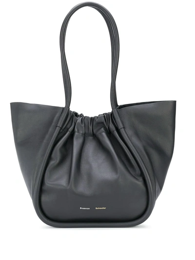 Proenza Schouler Ruched L Tote Bag In Black