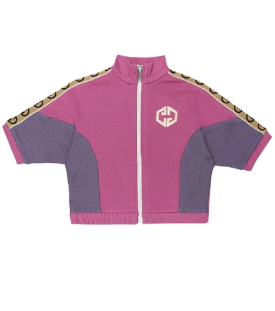 Gucci Baby棉质夹克 In Pink