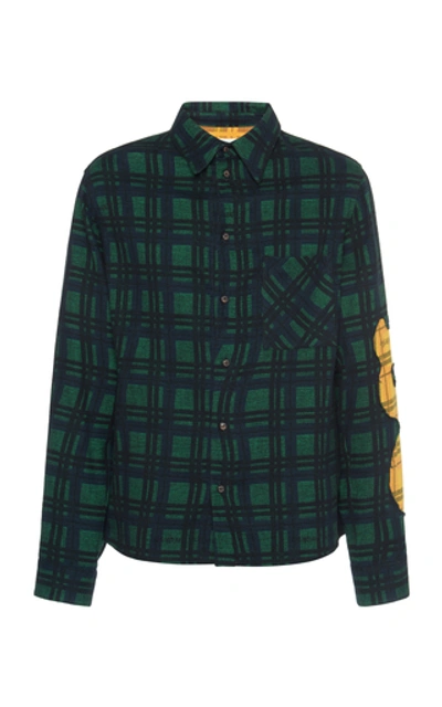 Off-white Melt Appliquéd Checked Cotton-flannel Shirt In Plaid