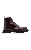 PRADA CORDOVAN LEATHER ANKLE BOOTS,754483