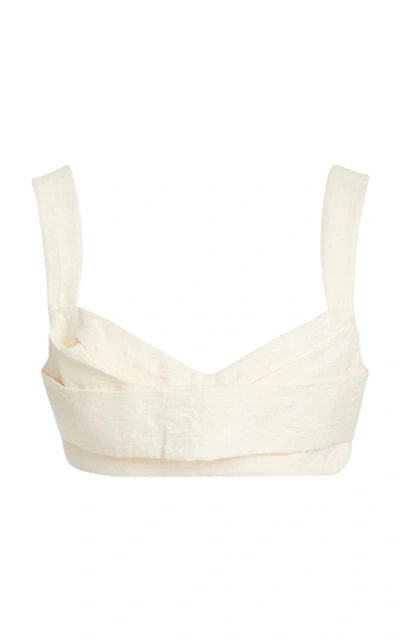 Atoir Nights Like These Crepe Cropped Top In White