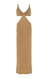 Cult Gaia Serita Cutout-waist Metallic Cocktail Dress In Orange,neutral