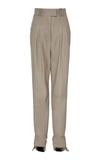PROENZA SCHOULER TIE-DETAILED PLEATED LEATHER TROUSERS,780859